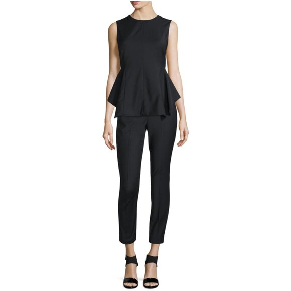 Theory Kalsing Continuous Peplum Top, Black szS - Picture 4 of 15